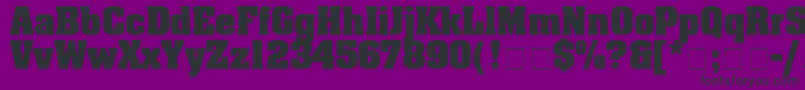 フォントBlocSsiBold – 紫の背景に黒い文字