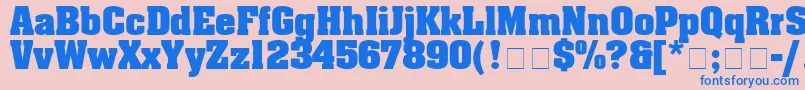 BlocSsiBold Font – Blue Fonts on Pink Background