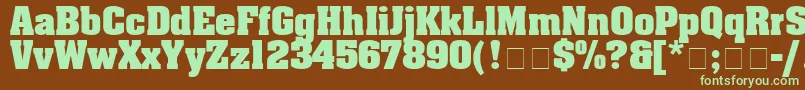 BlocSsiBold Font – Green Fonts on Brown Background