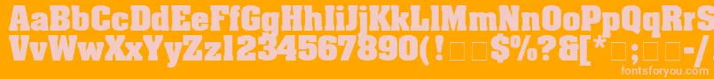 BlocSsiBold Font – Pink Fonts on Orange Background