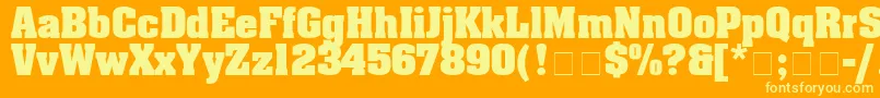 BlocSsiBold Font – Yellow Fonts on Orange Background