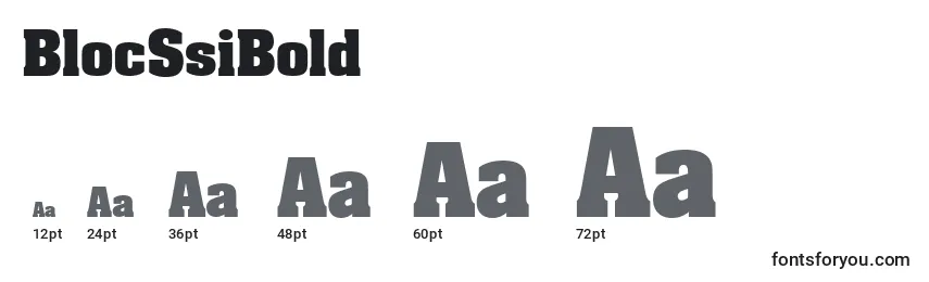 BlocSsiBold Font Sizes