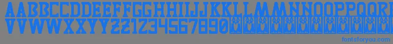 TigresUanl Font – Blue Fonts on Gray Background