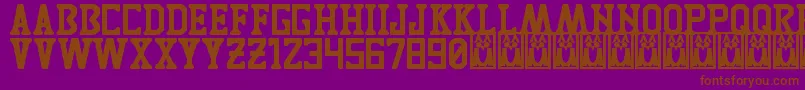 TigresUanl Font – Brown Fonts on Purple Background