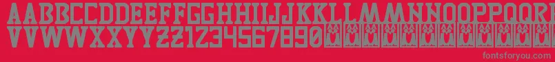 TigresUanl Font – Gray Fonts on Red Background