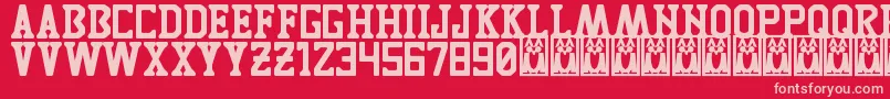 TigresUanl Font – Pink Fonts on Red Background