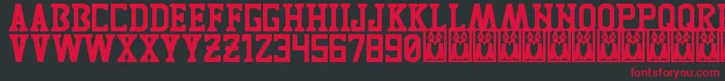 フォントTigresUanl – 黒い背景に赤い文字