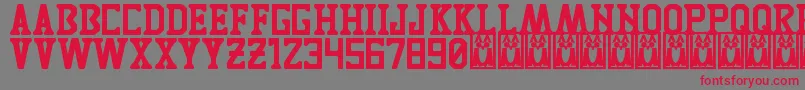 TigresUanl Font – Red Fonts on Gray Background