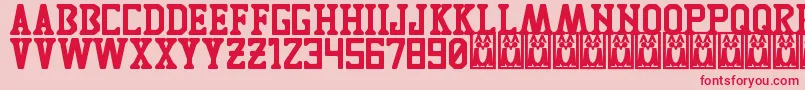 TigresUanl Font – Red Fonts on Pink Background