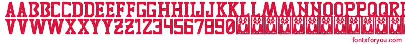 TigresUanl Font – Red Fonts on White Background