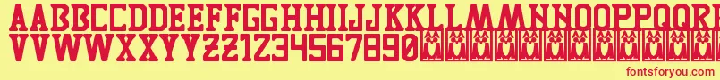 TigresUanl Font – Red Fonts on Yellow Background