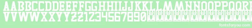 TigresUanl Font – White Fonts on Green Background