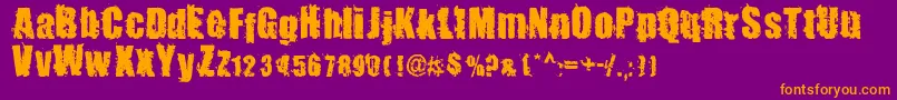 fuente BeastImpactedRegular – Fuentes Naranjas Sobre Fondo Morado