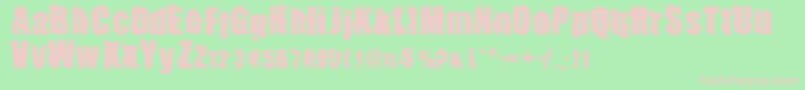 BeastImpactedRegular-Schriftart – Rosa Schriften auf grünem Hintergrund
