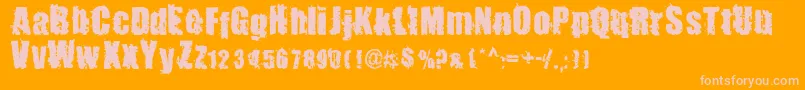 Czcionka BeastImpactedRegular – różowe czcionki na pomarańczowym tle