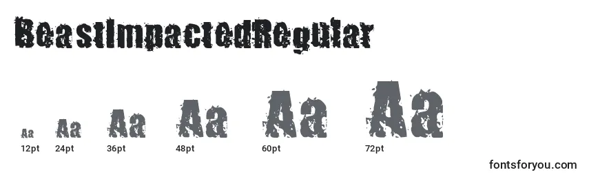 BeastImpactedRegular Font Sizes