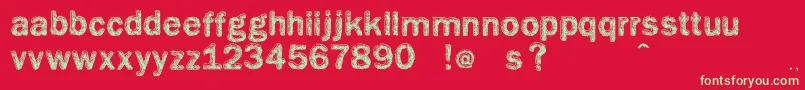 Vtks Giz Font – Green Fonts on Red Background