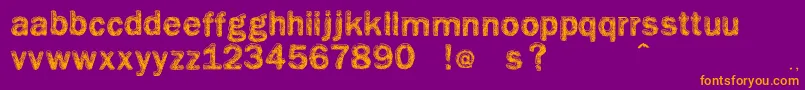 Vtks Giz Font – Orange Fonts on Purple Background