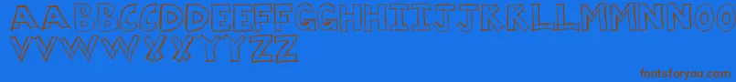 Шрифт Dumpster – коричневые шрифты на синем фоне