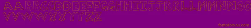 Dumpster Font – Brown Fonts on Purple Background