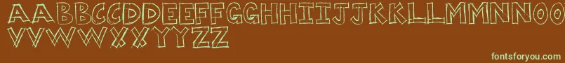 Dumpster Font – Green Fonts on Brown Background