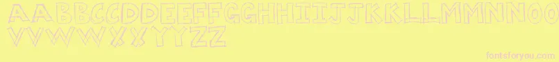 Dumpster Font – Pink Fonts on Yellow Background