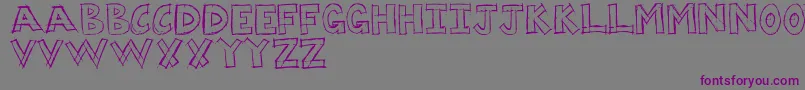 Dumpster Font – Purple Fonts on Gray Background