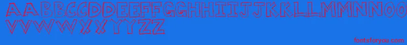 Dumpster Font – Red Fonts on Blue Background