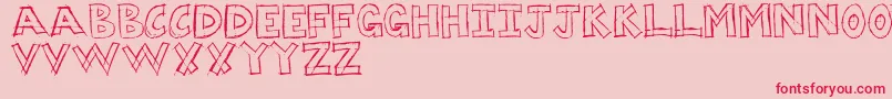 Dumpster Font – Red Fonts on Pink Background