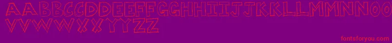 Dumpster Font – Red Fonts on Purple Background