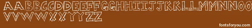 Dumpster Font – White Fonts on Brown Background