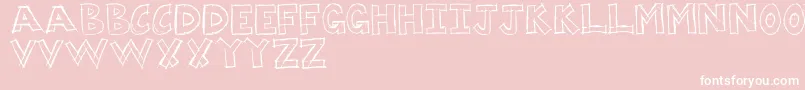 Dumpster Font – White Fonts on Pink Background