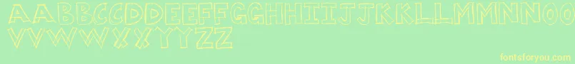 Шрифт Dumpster – жёлтые шрифты на зелёном фоне