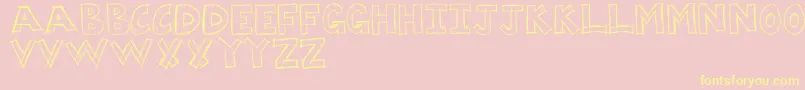 Dumpster Font – Yellow Fonts on Pink Background