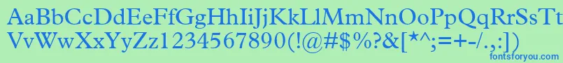 TerminusSsi Font – Blue Fonts on Green Background