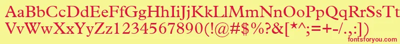 TerminusSsi Font – Red Fonts on Yellow Background