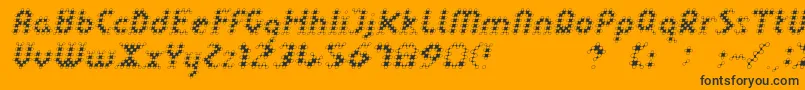 LinotypedotOblique Font – Black Fonts on Orange Background