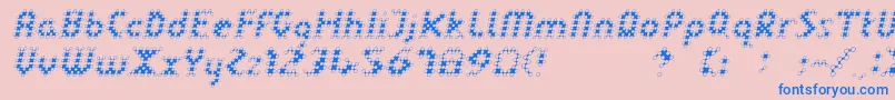 LinotypedotOblique Font – Blue Fonts on Pink Background