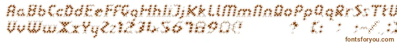 Шрифт LinotypedotOblique – коричневые шрифты на белом фоне