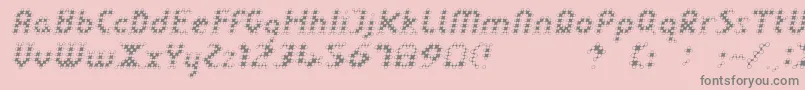 LinotypedotOblique Font – Gray Fonts on Pink Background