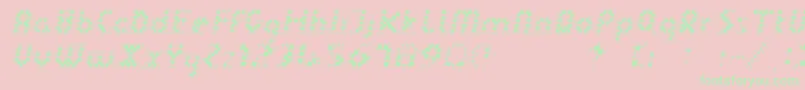 LinotypedotOblique Font – Green Fonts on Pink Background