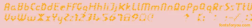 LinotypedotOblique Font – Orange Fonts on Pink Background