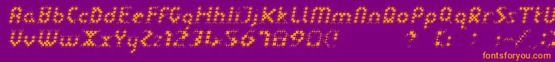 LinotypedotOblique Font – Orange Fonts on Purple Background