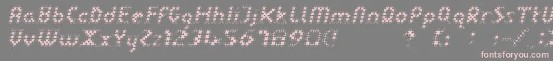 LinotypedotOblique Font – Pink Fonts on Gray Background