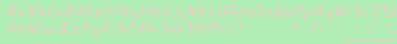 LinotypedotOblique Font – Pink Fonts on Green Background