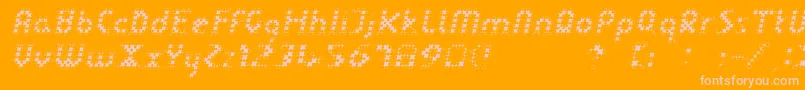 LinotypedotOblique Font – Pink Fonts on Orange Background