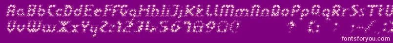 LinotypedotOblique Font – Pink Fonts on Purple Background