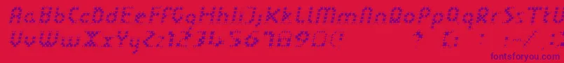 LinotypedotOblique Font – Purple Fonts on Red Background