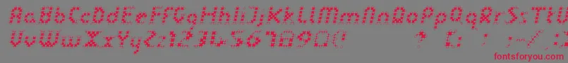 LinotypedotOblique Font – Red Fonts on Gray Background