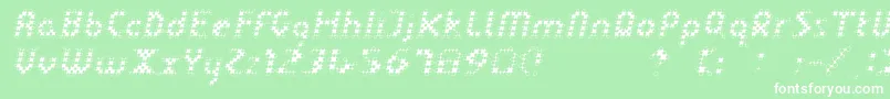 LinotypedotOblique Font – White Fonts on Green Background